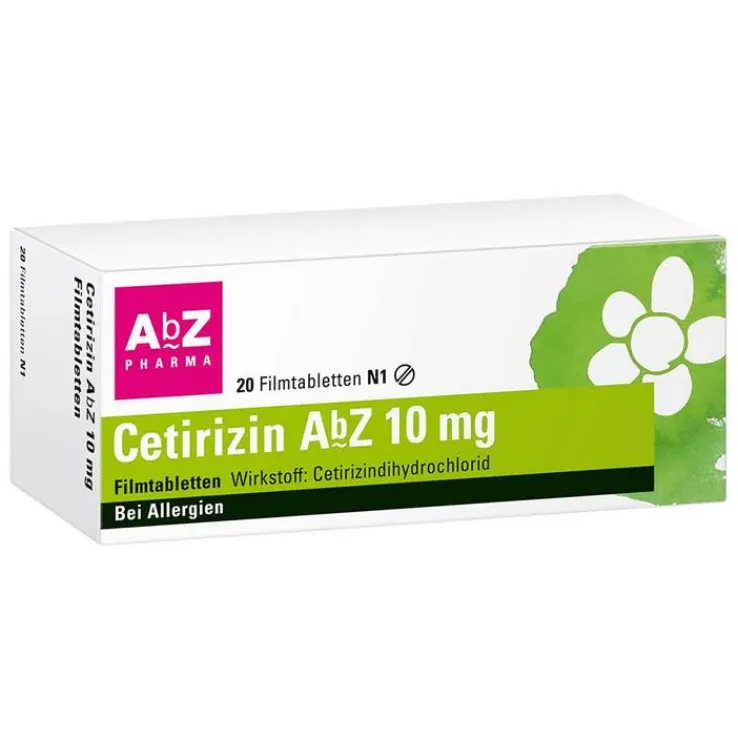 Cetirizin AbZ 10 mg Filmtabletten, 20 St