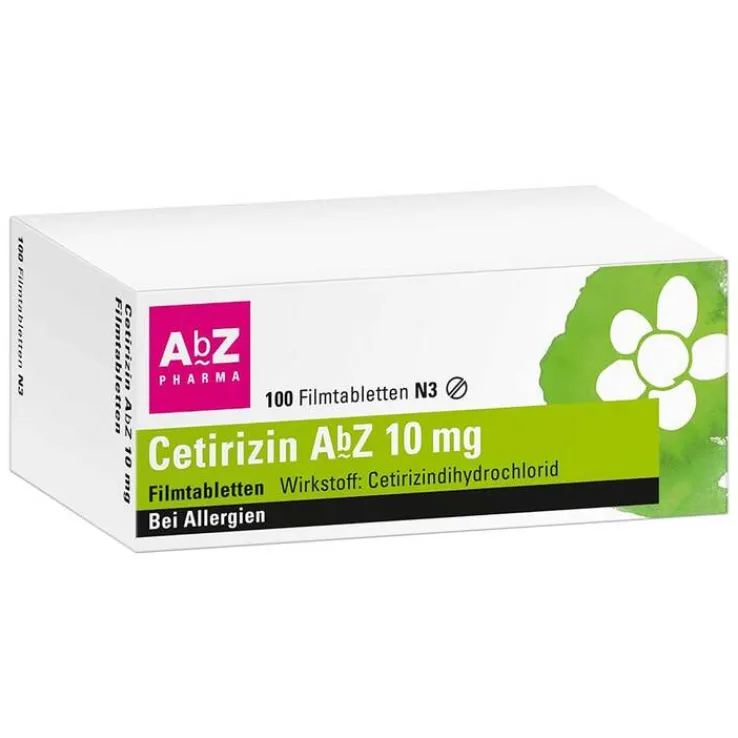 Cetirizin AbZ 10 mg Filmtabletten, 100 St