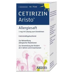 Cetirizin Aristo Allergiesaft 1 mg / ml Lösung zum Einnehmen , 75 ml