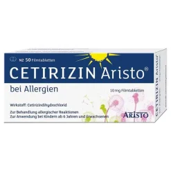 Cetirizin Aristo bei Allergien 10 mg Filmtabletten, 50 St
