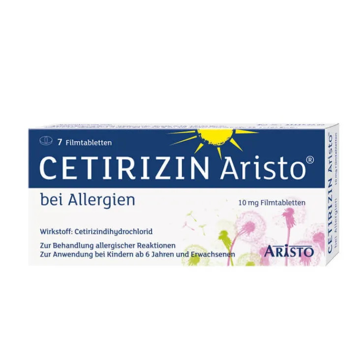 Cetirizin Aristo bei Allergien 10 mg Filmtabletten, 7 St