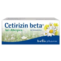 Cetirizin beta® Filmtabletten bei Allergien, 90 St