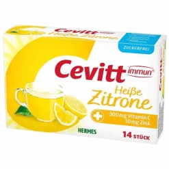 Cevitt immun heiße Zitrone zuckerfrei Granulat, 14 St