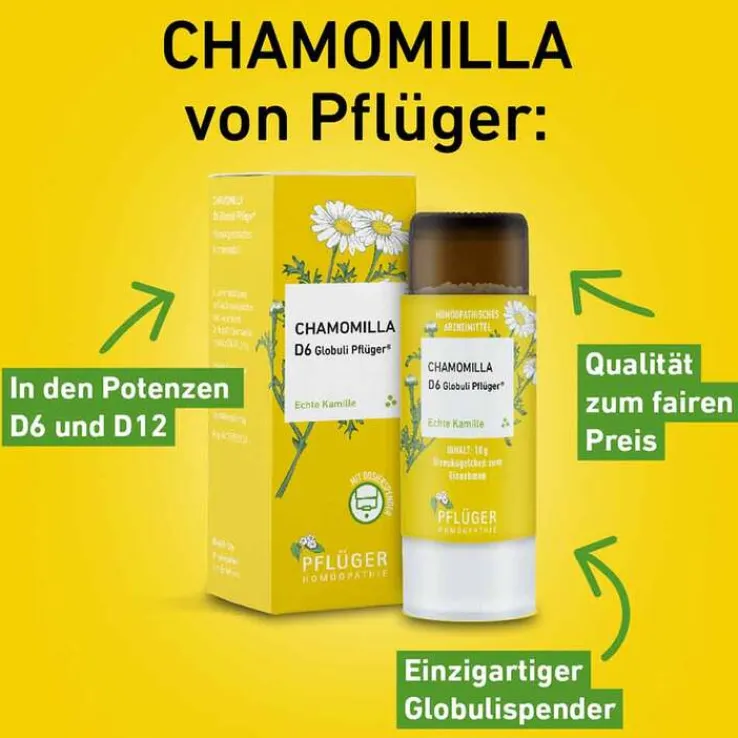 Chamomilla D12 Globuli Pflüger Dosierspender, 10 g