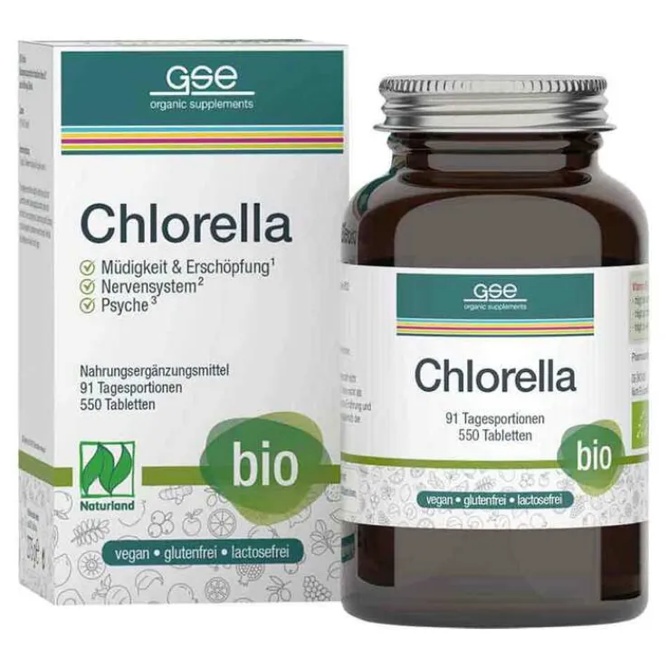 Chlorella 500 mg Bio Naturland Tabletten, 550 St