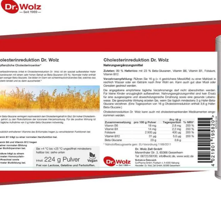 Cholesterinreduktion Dr. Wolz Pulver, 224 g