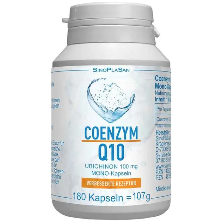 Coenzym Q10 100 mg Ubichinon Mono-Kapseln, 180 St