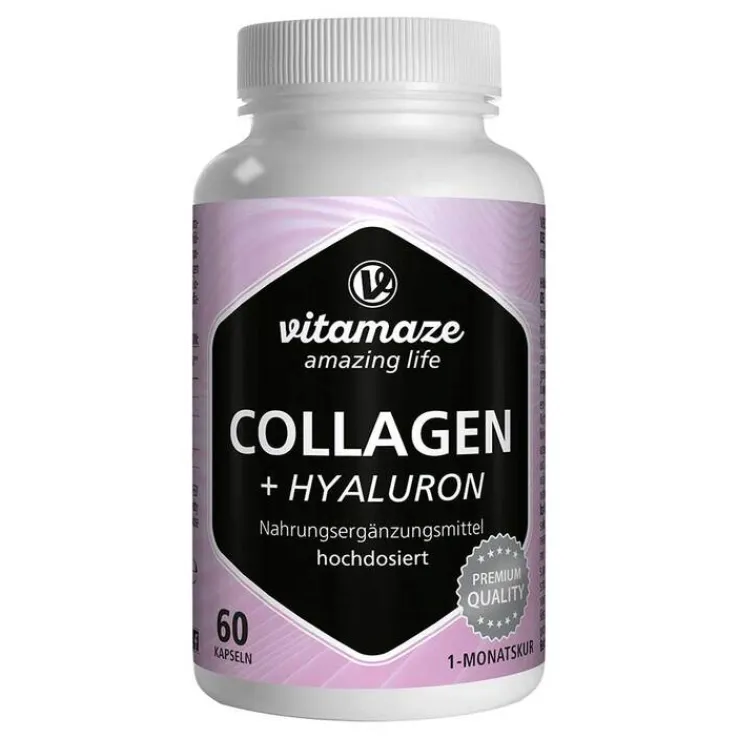 Collagen 300 mg + Hyaluron 100 mg hochdosiert Kapseln , 60 St