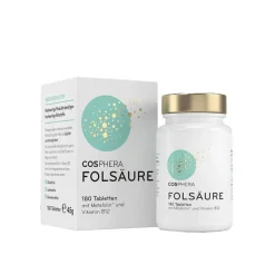 Cosphera Folsäure Tabletten 800 µg Folat mit Vit.B9, 180 St
