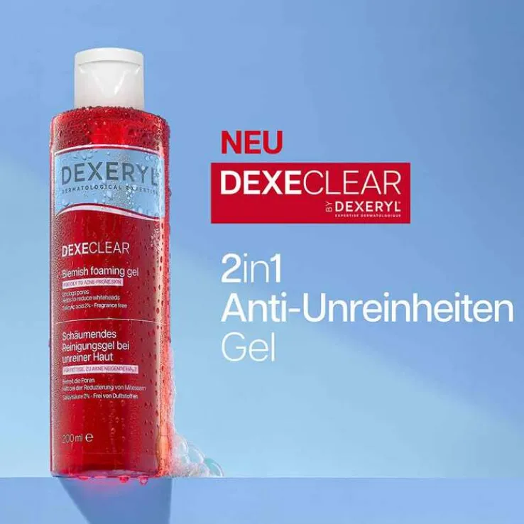 Dexeryl Dexeclear Reinigungsgel schäumend für unreine Haut, 200 ml