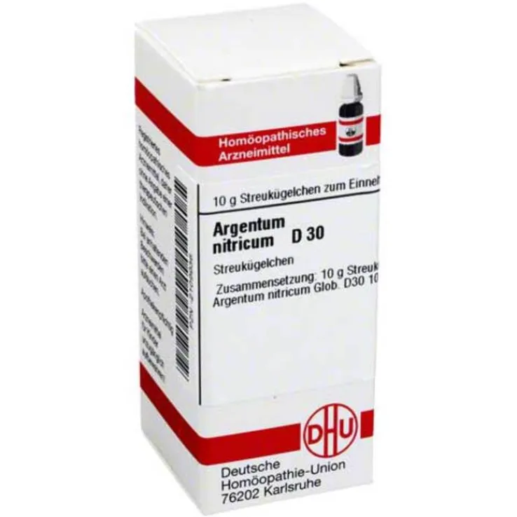 DHU Argentum nitricum D 30 Globuli, 10 g