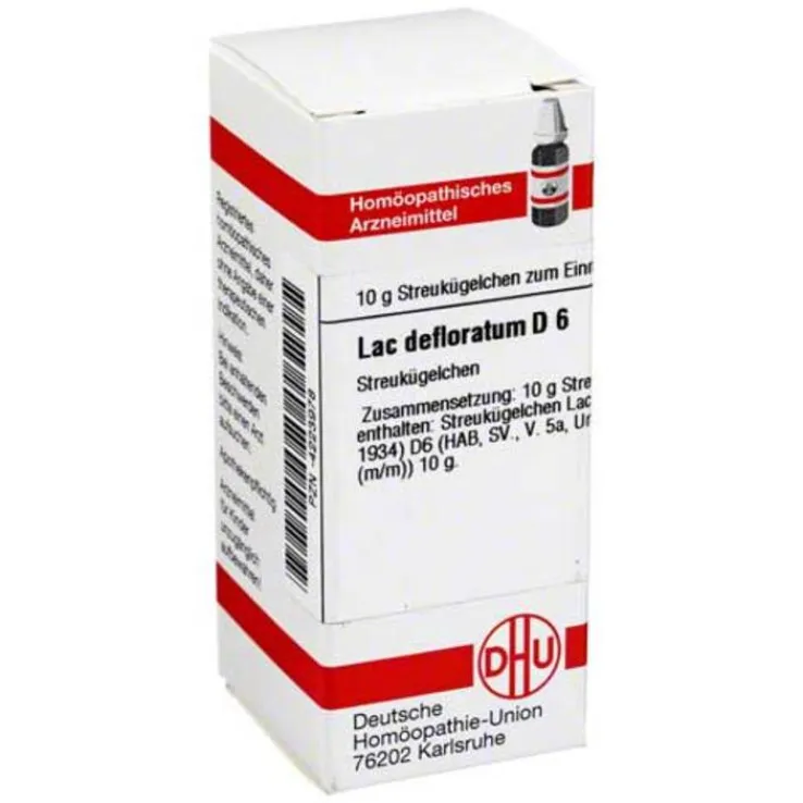 DHU Lac defloratum D 6 Globuli, 10 g