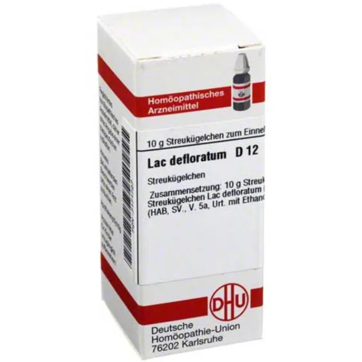 DHU Lac defloratum D 12 Globuli, 10 g