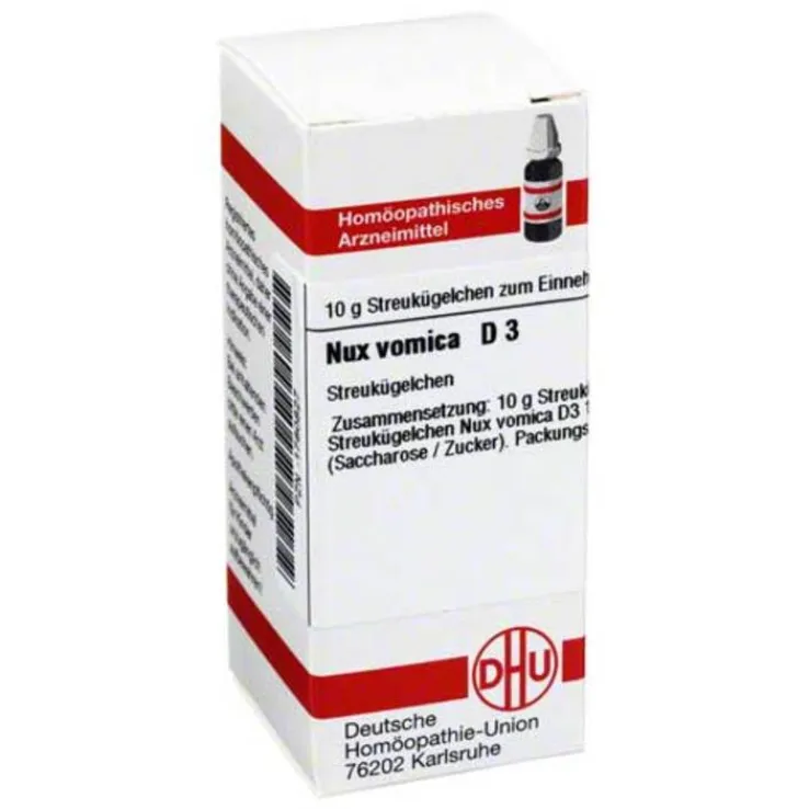DHU Nux vomica D 3 Globuli, 10 g