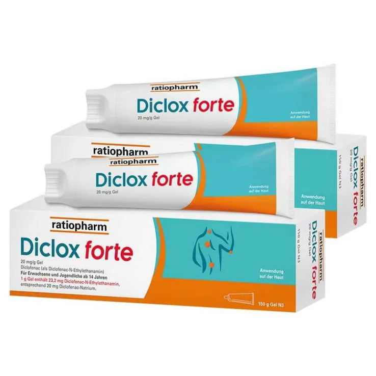 Diclox forte - Schmerzgel 2 %, mit Diclofenac, 2x150 g