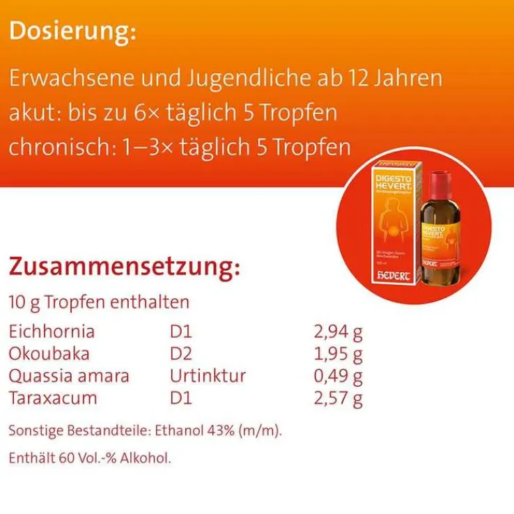 Digesto Hevert Verdauungstropfen, 100 ml