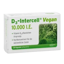 D3-Intercell Vegan 10.000 I.E. Kapseln, 30 St