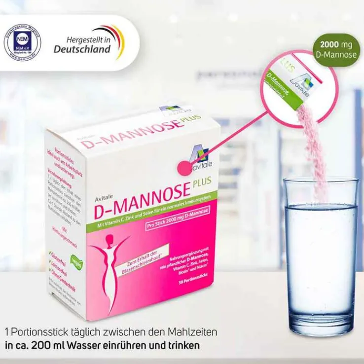 D-Mannose Plus 2000 mg Sticks, 30X2.47 g