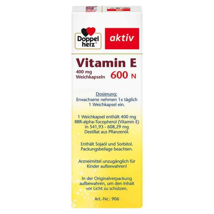 Doppelherz® aktiv Vitamin E 600 N Weichkapseln, 40 St
