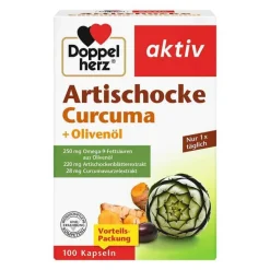 Doppelherz Artischocke Curcuma + Olivenöl Kapseln, 100 St