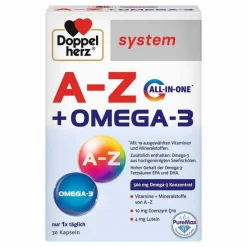 Doppelherz A-Z + Omega-3 all-in-one system Kapseln, 30 St