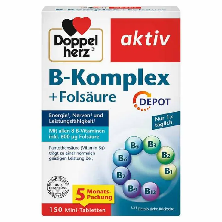 Doppelherz B-Komplex + Folsäure Tabletten, 150 St