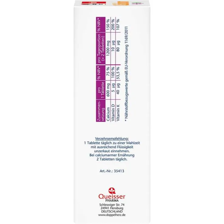 Doppelherz Calcium + D3 + K Tabletten, 120 St