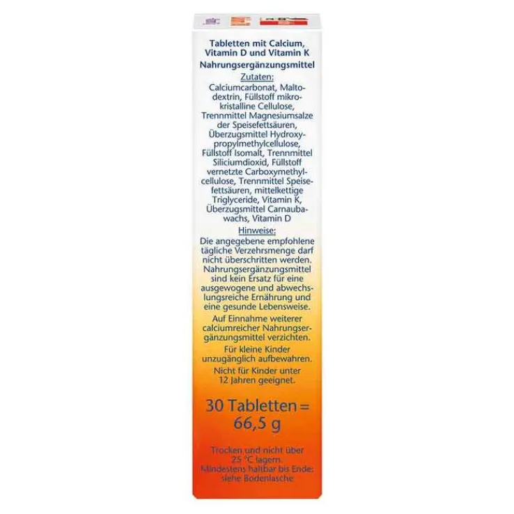 Doppelherz Calcium 700 + Vitamin D3 Tabletten, 30 St