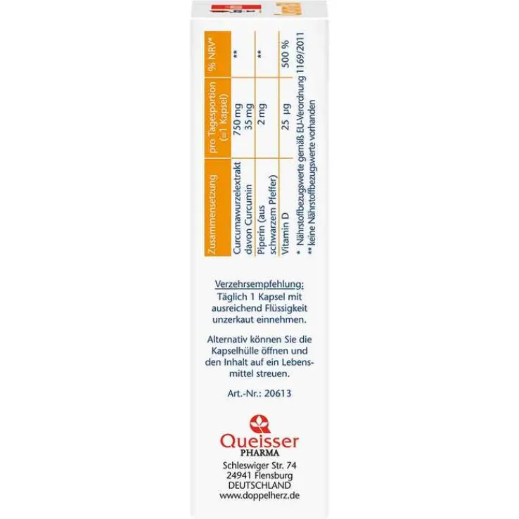 Doppelherz Curcuma 750 Kapseln, 30 St