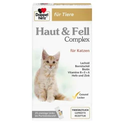 Doppelherz für Tiere Haut & Fell Complex Portionsbeutel für Katzen, 25 St