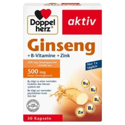 Doppelherz Ginseng 250 + B-Vitamine + Zink Kapseln, 30 St