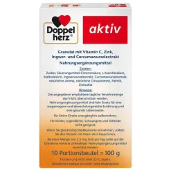 Doppelherz heißer Ingwer + Curcuma Beutel, 10 St