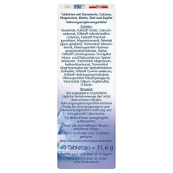 Doppelherz Kieselerde+Biotin+Zink Tabletten, 40 St
