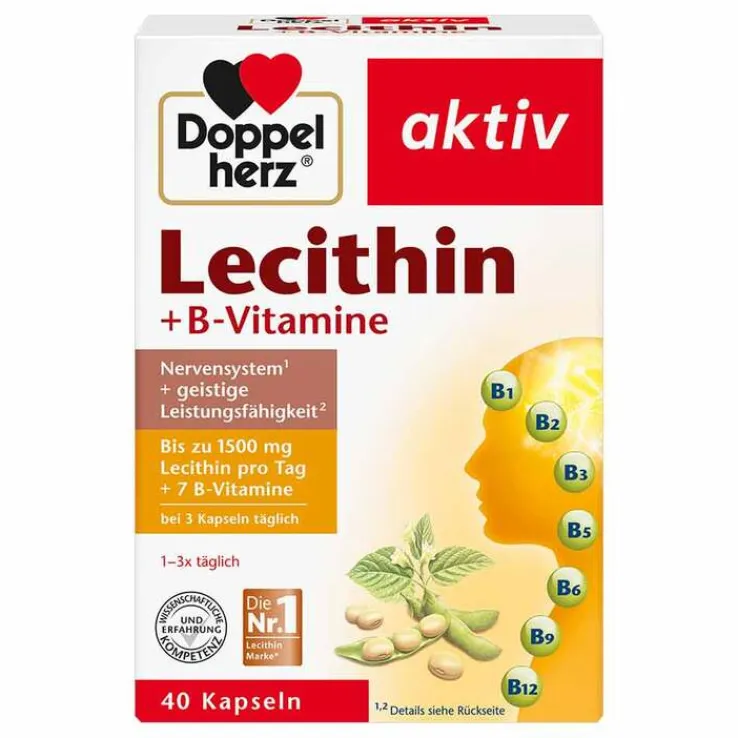 Doppelherz Lecithin+B-Vitamine Kapseln, 40 St