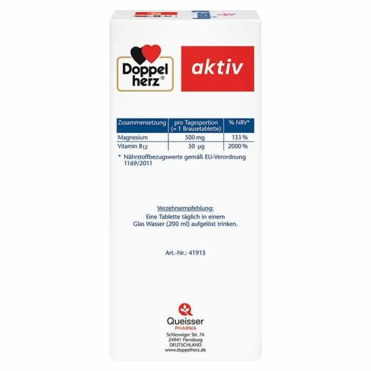 Doppelherz Magnesium 500 + B12 Brausetabletten, 6X15 St