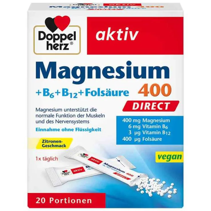 Doppelherz Magnesium+B-Vitamine direct Pellets, 20 St