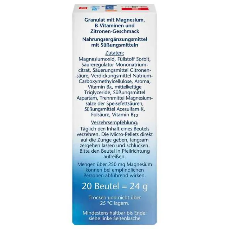 Doppelherz Magnesium+B-Vitamine direct Pellets, 20 St
