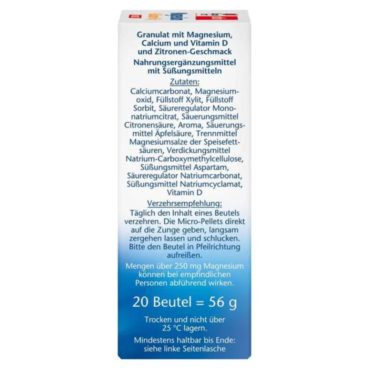 Doppelherz Magnesium+Calcium+D3 Direct Pellets, 20 St