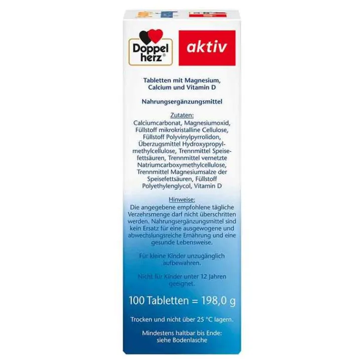 Doppelherz Magnesium+Calcium+D3 Tabletten, 100 St