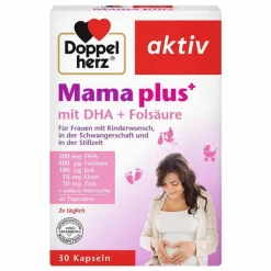 Doppelherz Mama plus mit DHA + Folsäure Kapseln, 30 St