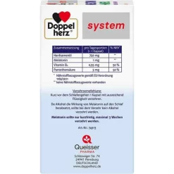 Doppelherz Melatonin + Hanföl system Kapseln, 60 St