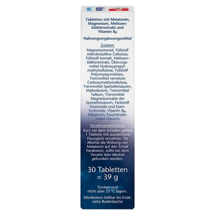 Doppelherz Melatonin + Magnesium 400 Tabletten, 30 St