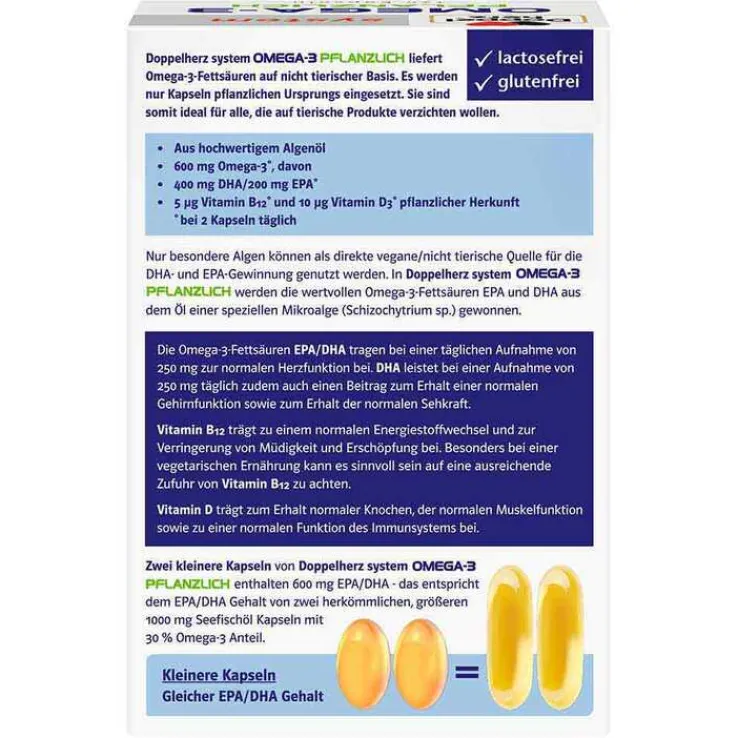 Doppelherz Omega-3 pflanzlich system Kapseln, 120 St