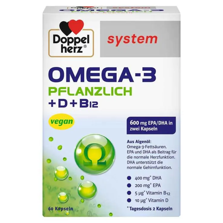 Doppelherz Omega-3 pflanzlich system Kapseln, 60 St
