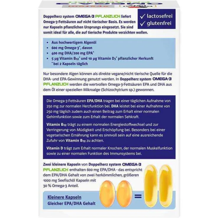 Doppelherz Omega-3 pflanzlich system Kapseln, 60 St