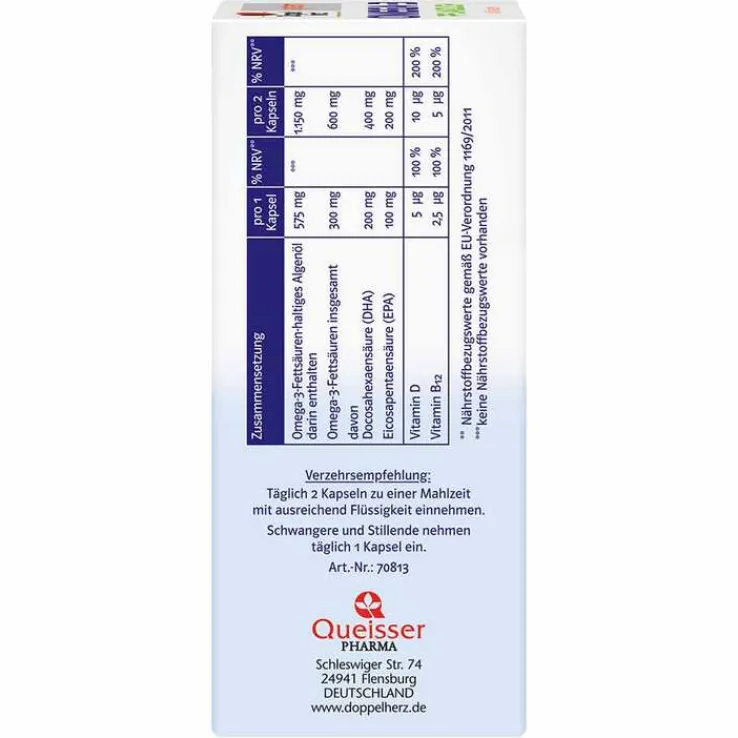 Doppelherz Omega-3 pflanzlich system Kapseln, 60 St