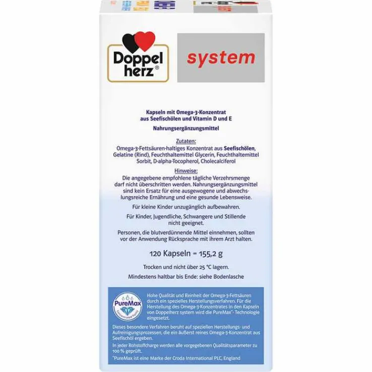 Doppelherz Omega-3 Premium 1500 system Kapseln, 120 St
