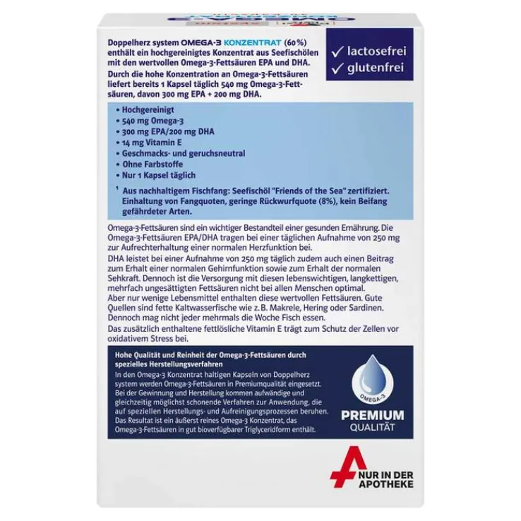 Doppelherz system Omega-3 Konzentrat Kapseln, 30 St