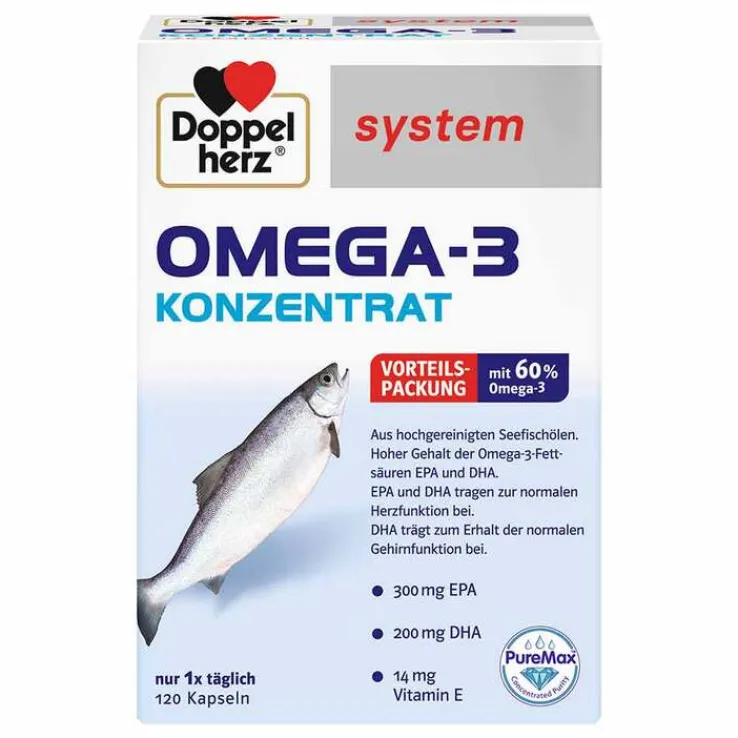 Doppelherz system Omega-3 Konzentrat Kapseln, 120 St