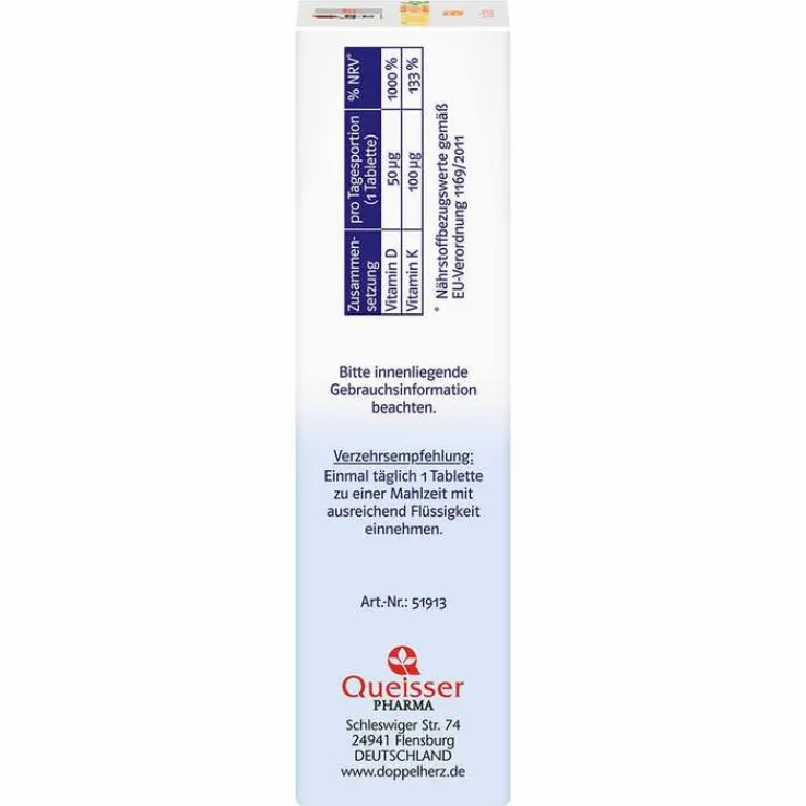 Doppelherz Vitamin D3 2000 + K2 system Tabletten, 120 St
